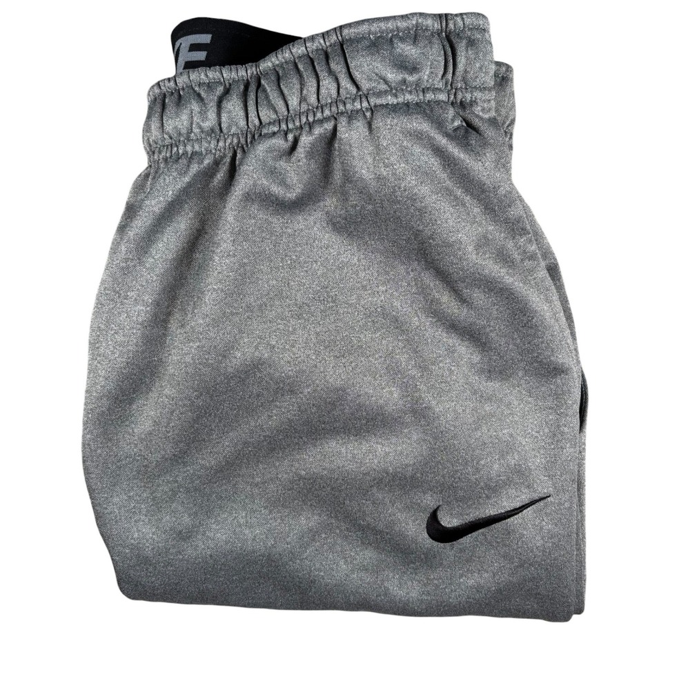 Nike Dri-Fit Jogger Pants Mens XL Gray Fleece Lined Tapered Leg Sweatpants